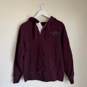 L.L. Bean 1912 Burgundy Lace-Up Hoodie Small
